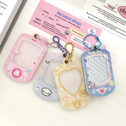 Original cute mobile phone puppy 1 inch ID photo magnetic card set card brick goo card goo plate acrylic hard card set