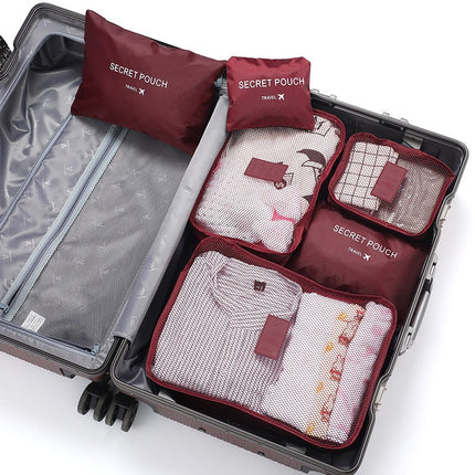 South Korea Portable Storage Six or Seven-Piece Luggage Clothes Organize Storage Bag Multi-Functional Travel Storage suit