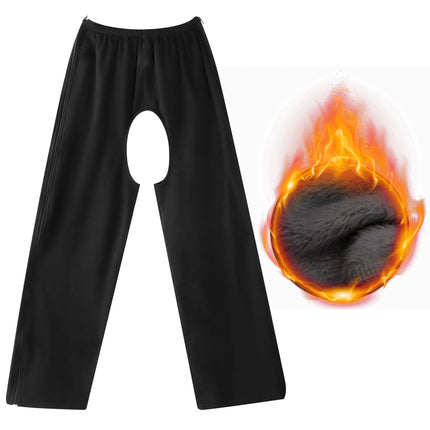 Bedridden Leg Fracture Adult Incontinence Care Open Crotch Pants Summer Autumn and Winter Cotton Men and Women's Bed Easy-to-Wear and Unisex Maternity Pants
