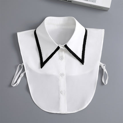 Cotton Brushed Plaid Winter Sweater Fake Collar Collar Protector Unisex Shirt Collar Fashionable Versatile Fake Collar