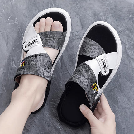 Men's Sandals for Summer 2025, New Model for Outdoor Wear, Durable Vietnamese Beach Slippers, Dual-Purpose for Sports and Driving