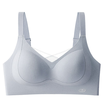 Traceless Underwear Women's Small Chest Push-up Lace Strapless Anti-sagging Comfortable Breathable Fixed Cup Breast Bra