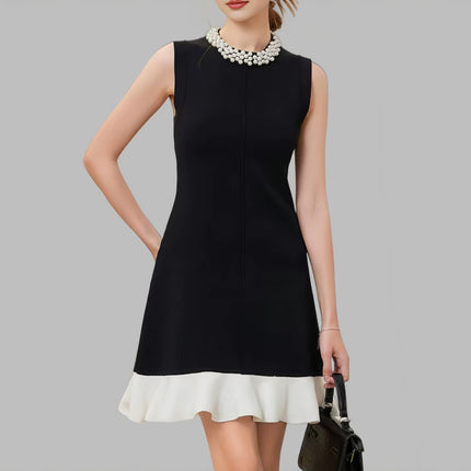 Summer French-Style Elegant Ladylike Goddess Style Light Luxury High-End Sophisticated and Elegant Little Black Sleeveless Dress