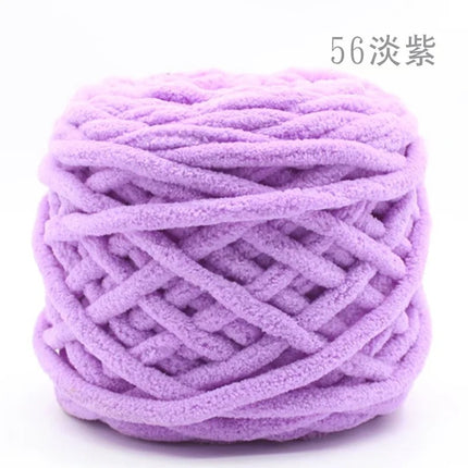 Factory wholesale 100g thick ice strip wool single-strand woven wool ball hook crochet slippers thread self-woven wool ball