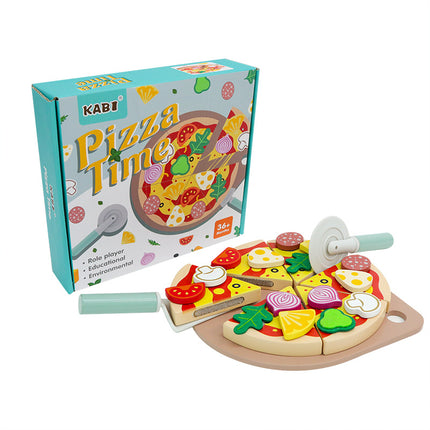 Children's Wooden Fruit and Vegetable Pizza Che Che Le Kindergarten Play Home Kitchen 234-year-old Educational Toys