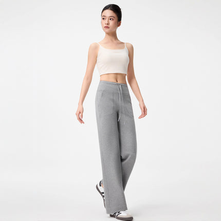 Autumn Modal Gray Sports Sweatpants Women's High Waist Drape New American Hot Girl Casual Floor-Mopping Pants Women's