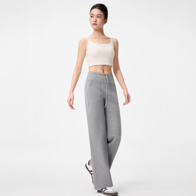 Autumn Modal Gray Sports Sweatpants Women's High Waist Drape New American Hot Girl Casual Floor-Mopping Pants Women's