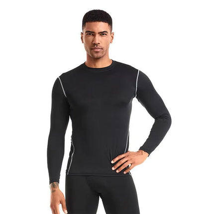 Fitness clothes long-sleeved men's basketball tights training clothes quick-drying breathable outdoor running football bottoming compression top