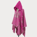 Cape with hat-pink