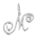 Silver single letter M