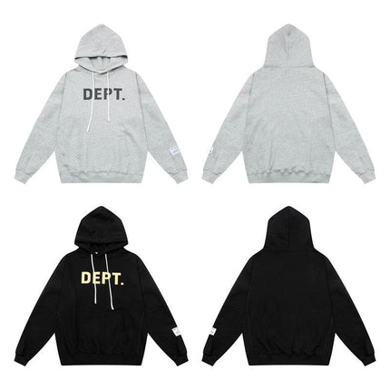 Gallery Dept Letter Printed High Street Terry Hoodie Autumn and Winter Loose High Street Hooded Sweatshirt for Men and Women Couples