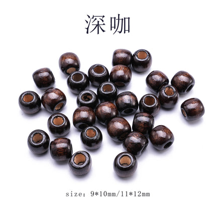 Natural Wooden Beads, Round Abacus Beads, Large Hole Beads, Loose Beads, Handmade DIY Jewelry, Mobile Phone Chain Accessories, Beading Accessories