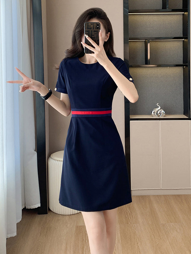 High-end salesman sales office work clothes hotel receptionist front desk interview formal dress jewelry store dress summer