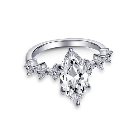 Chinese Valentine's Day New Ring Inlaid with Zircon Creative European and American Fashionable Feminine Elegant F1411