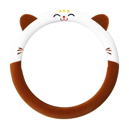 Four Seasons Universal Car Steering Wheel Cover Female Cartoon Girl Style Anti-Slip Sweat-Absorbent Summer Car Steering Wheel Cover
