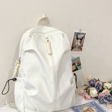 Travel Bag Ins College Student Simple Backpack K-Style Versatile Large Capacity Junior High School Casual Backpack Nylon School Bag