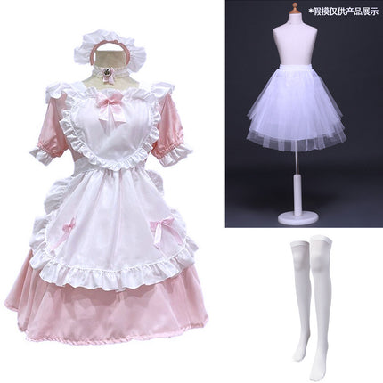 Japanese Black Classic Maid Outfit Alice Soft Girl Lolita Maid Dress Cafe Dress