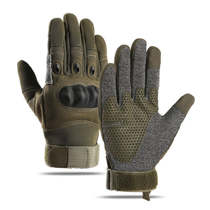 Men's Outdoor Half-Finger Gloves Carbon Fiber Shell Anti-Cut and Wear-Resistant Combat Sports Training Anti-Slip Tactical Gloves Special Forces