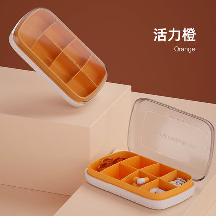 T5135 Portable Seven-Day Pill Box, One-Week Large-Capacity Storage Box, Sealed Pill Box, Portable Pill Dispenser