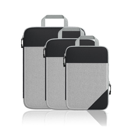 Travel Cosmetics Bag Compressible Foldableable Cosmetics Bag Storage Set Mesh Visible Suitcase Trolley Case Organizer Bag