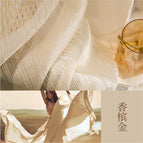 perforated custom rice price / Champagne gold gilt yarn