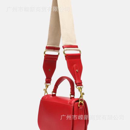 Zr Women's Bag 2025 Saddle Bag Chinese Red Women's Mini Flap Shoulder Handbag Cross-Border Trend