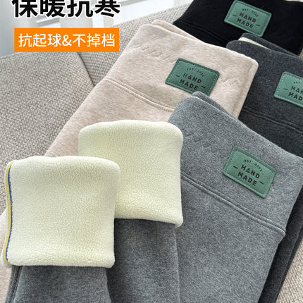 Extra Thick Cashmere Leggings for Small Women in Winter New Style Fleece-Lined and Thickeneded Outer Wear High Waist Northeast Warm Cotton Pants