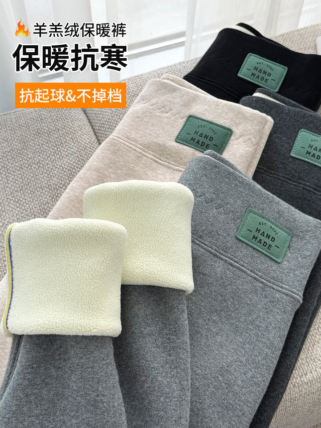 Extra Thick Cashmere Leggings for Small Women in Winter New Style Fleece-Lined and Thickeneded Outer Wear High Waist Northeast Warm Cotton Pants