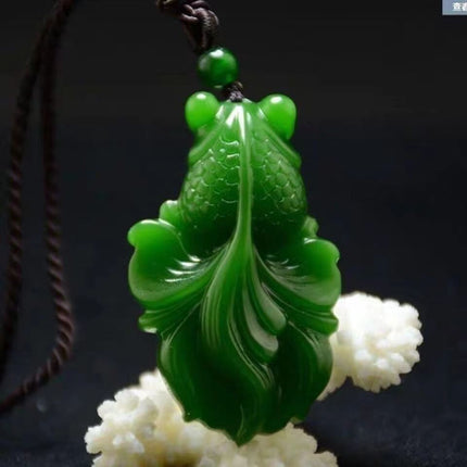 High-Quality Imitation Hetian Jade Jasper Spinach Green Outer Mongolia Material Pendant Jade Jewelry Pendant for Sales Opening Gift Live Broadcast Model