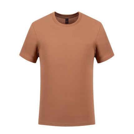 【Anhui Warehouse】Loose Fit | Ice Silk Cotton Ammonia Cotton Solid Color T-Shirt Round Neck Short Sleeve Youth Casual Boys Pullover