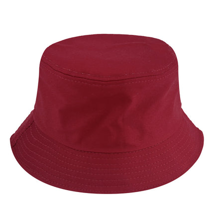 Cross-border pure cotton fisherman hat wholesale Japanese solid color face small bucket hat men's and women's light plate basin hat embroidered logo