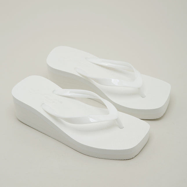 QYBABY Thick-soled Flip-flops Shoes Popular Online Popular Women's Summer Square 5CM Fashion Flip-flops Anti-slip Outer Wear