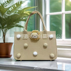 Khaki fur ball;30*20*18;handbag