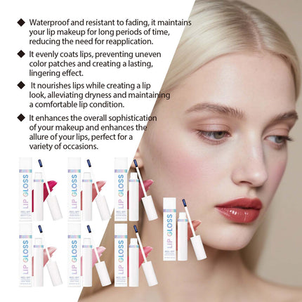 Moisturizing Tear off Lip Gloss Waterproof Long-Lasting Anti-Drying Peel Liquid Lipstick Pink Tint Natural Tearable Lips Glaze