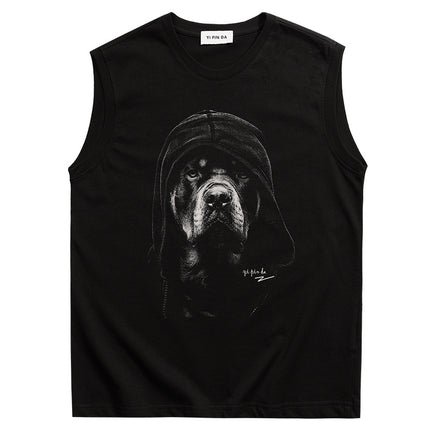 Kangli Kornit direct injection men's short-sleeved T-shirt women's clothing European and American fashion brand dog head print loose youth couple wear
