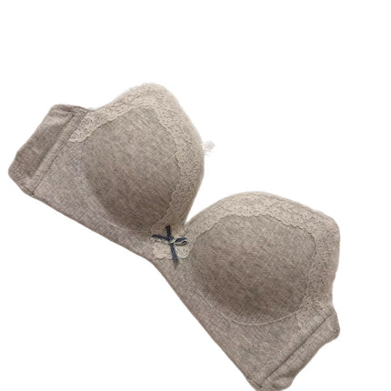 Strawberry Mochi ~ Gentle and Pure Desire Girl Lace Floral Underwear Women's Small Breast Push-Up Wireless Bra Set