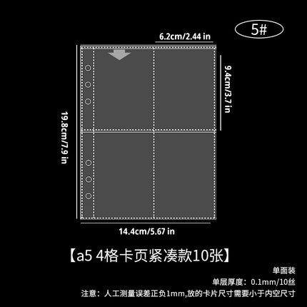 A5 hand ledger diy detachable binder 6 hole acrylic loose-leaf book HD transparent notebook shell wholesale