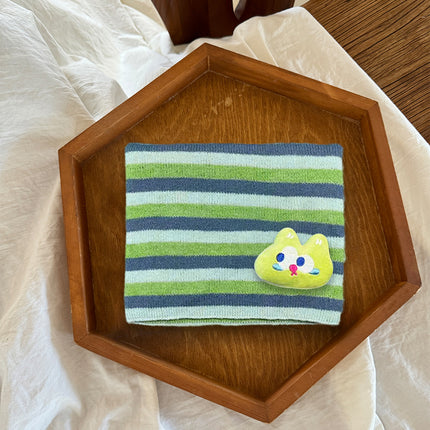 Autumn and winter striped children's scarf warm all-match knitted baby's scarf Korean version of boys and girls wool neck sleeve