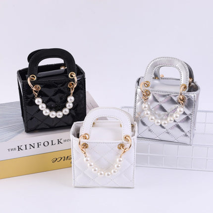 New Children's Bag Fashion Stylish Rhomboid Pearl Handbag Parent-child Crossbody Bag Mini Portable Shoulder Daffy Bag