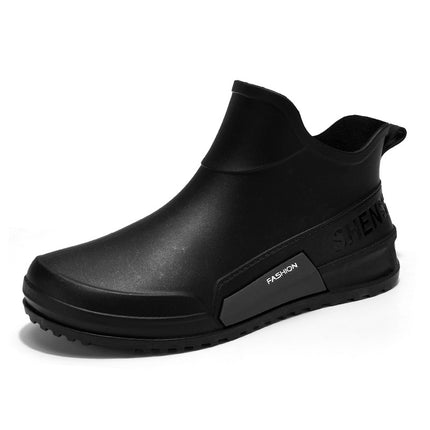 Short-Tube Rain Boots for Men, Non-Slip and Wear-Resistant, Suitable for Fishing and Water Activities, 2026 Men's Waterproof Kitchen Rain Boots, Beach Shoes