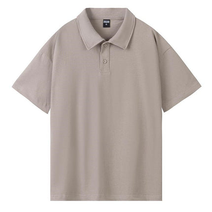 260 grams of heavy 32 double yarn cotton fashion lapel short sleeve POLO shirt men's and women's street trend can be customized