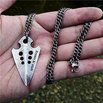 Leather Vikings arrow multi-function tool pry piece Vikings arrow cluster fashion personality temperament pendant neutral fashion jewelry