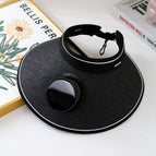 Big straw hat solar-black