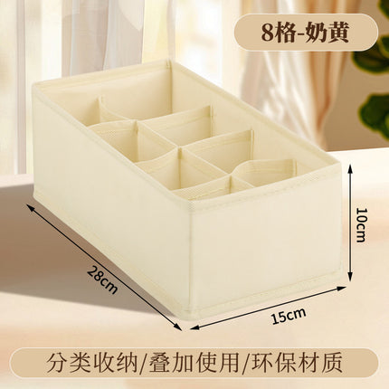 Fabric Underwear Storage Box with Compartments for Home Use, Drawer-Style Storage with Dividers for Organizing Socks