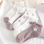 0121 lace women's flower socks / Naked socks
