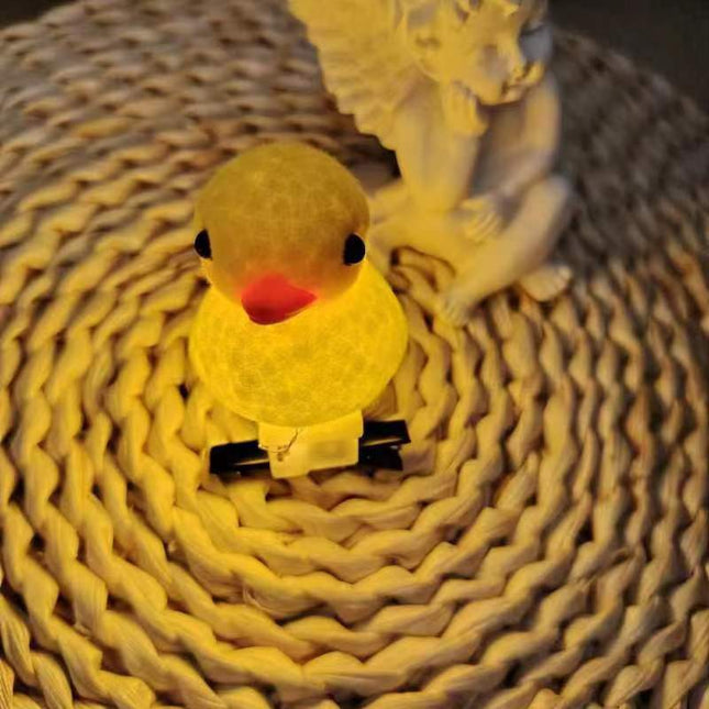 Selling cute magic luminous yellow duck hairpin super cute cartoon flash hairpin female headdress cross-border push night market