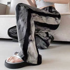 Women's ice silk high-elastic straight-leg pants [ash gray] / Suitable for 45.00kg -90.00kg