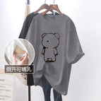 Grey# Pencil Bear# Black Figure [Side Opening Breastfeeding]] / M