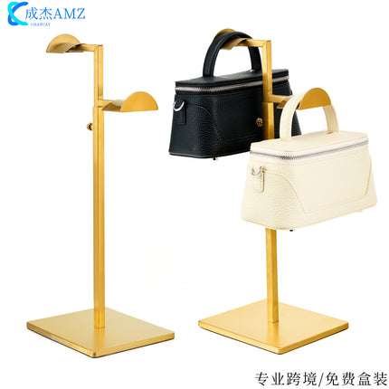 Cross-border Source Stainless Steel Display Hanging Bag Display Rack Women's Bag Rack Support Bag Rack Floor Adjustable Bag Rack