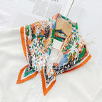 L024-111-03 orange / 70cm wrinkled square towel